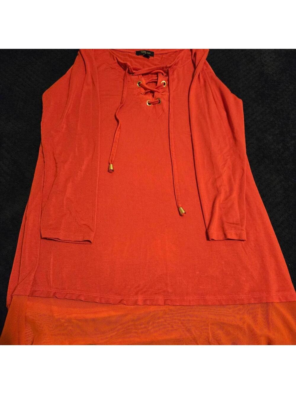 Women's Red and Orange blouse